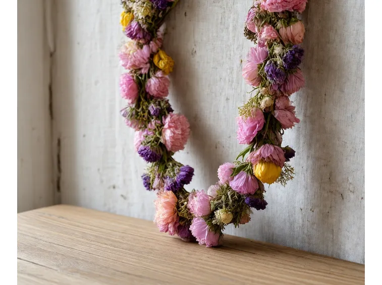 ghirlanda fiori secchi