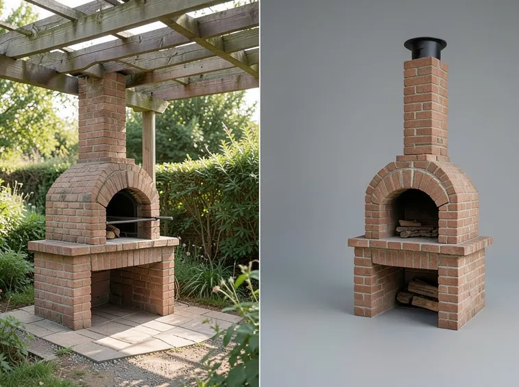 Modello di forno in mattoni