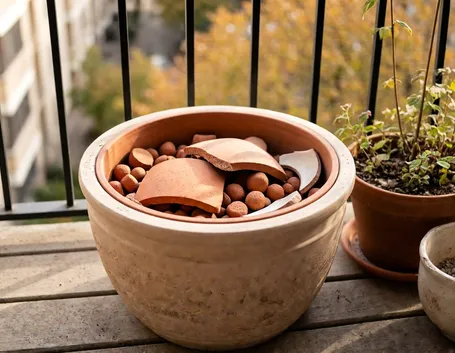 Preparazione del vaso e drenaggio