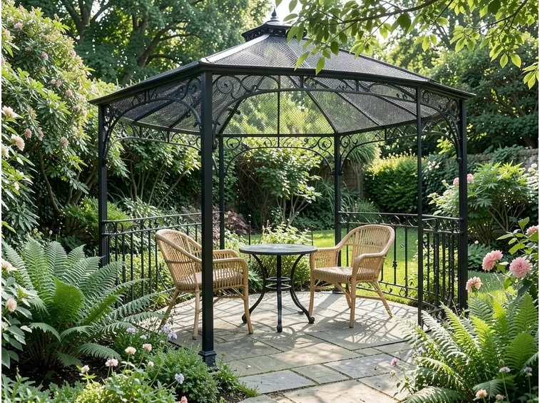 gazebo in metallo per terrazzo