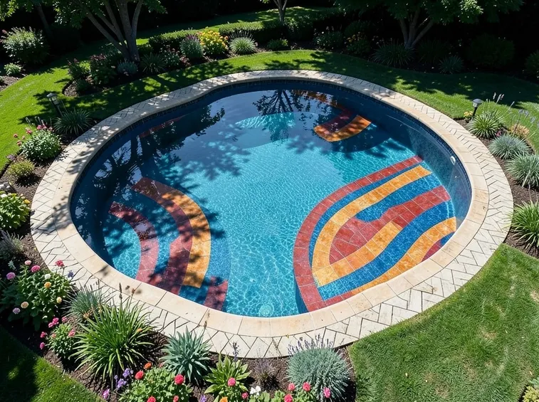 Mattonelle colorate per piscina