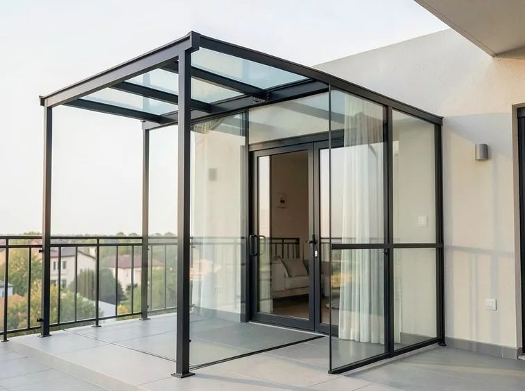 coperture in alluminio e vetro