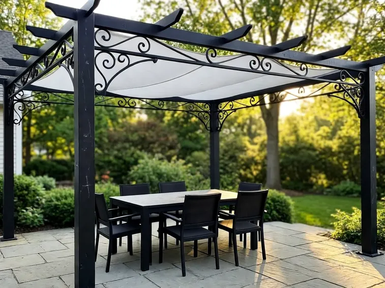 Pensiline per arredare il giardino.