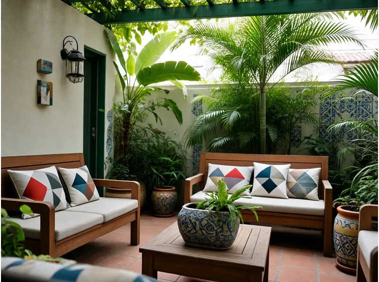 giardino con patio