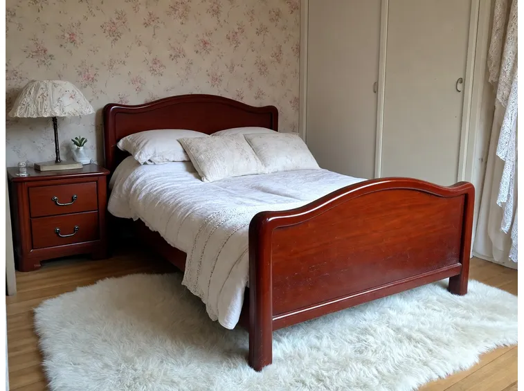 Letto legno ciliegio
