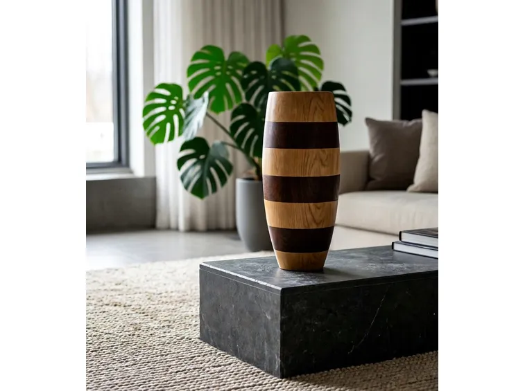 vaso in legno