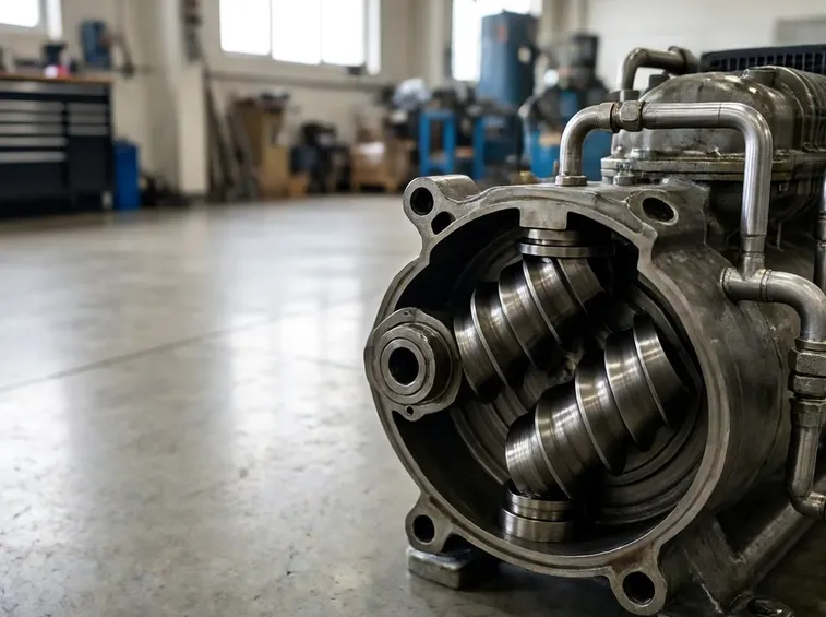 Componenti di un compressore a vite