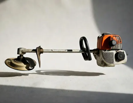 Decespugliatore Stihl con testa rotante avente filo in dotazione.