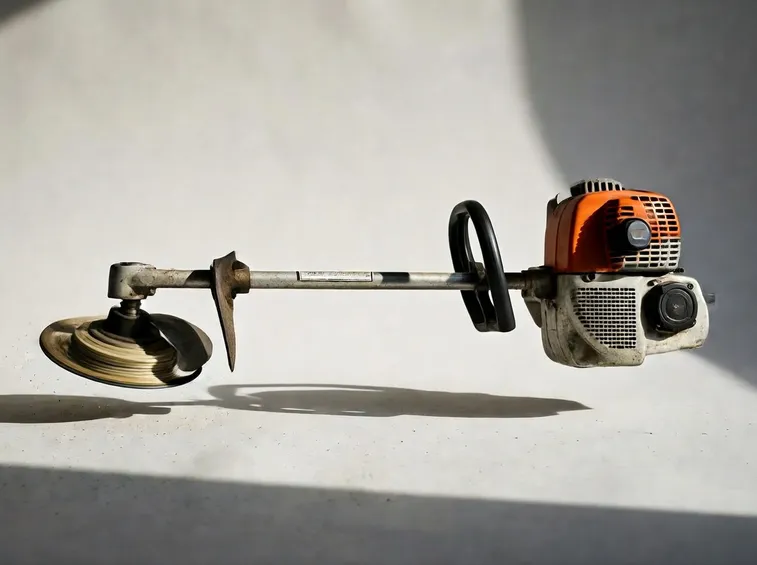 Decespugliatore Stihl con testa rotante avente filo in dotazione.