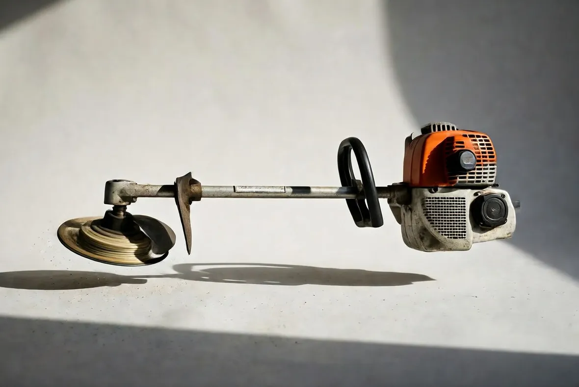 Decespugliatore Stihl con testa rotante avente filo in dotazione.