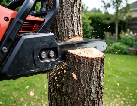 Sezionamento con una motosega a batteria