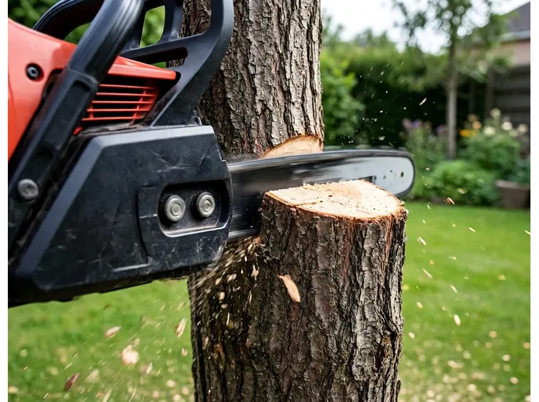 Sezionamento con una motosega a batteria