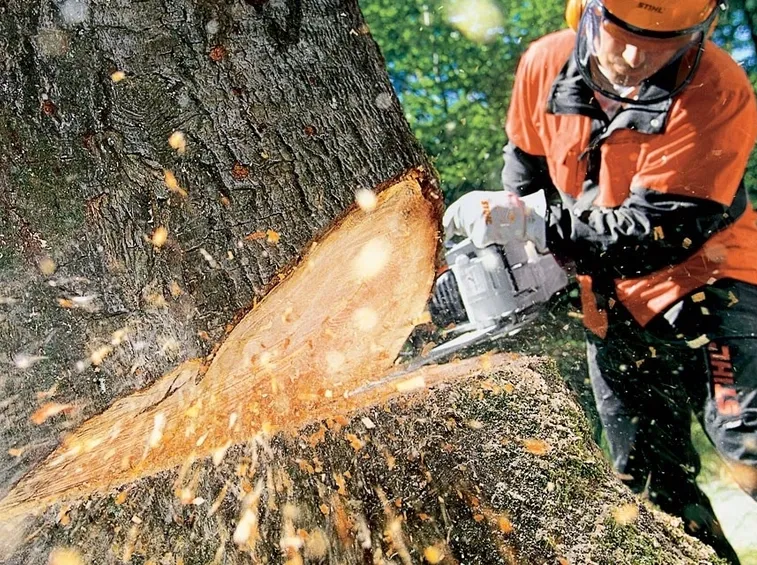 Husqvarna al lavoro in abbigliamento idoneo