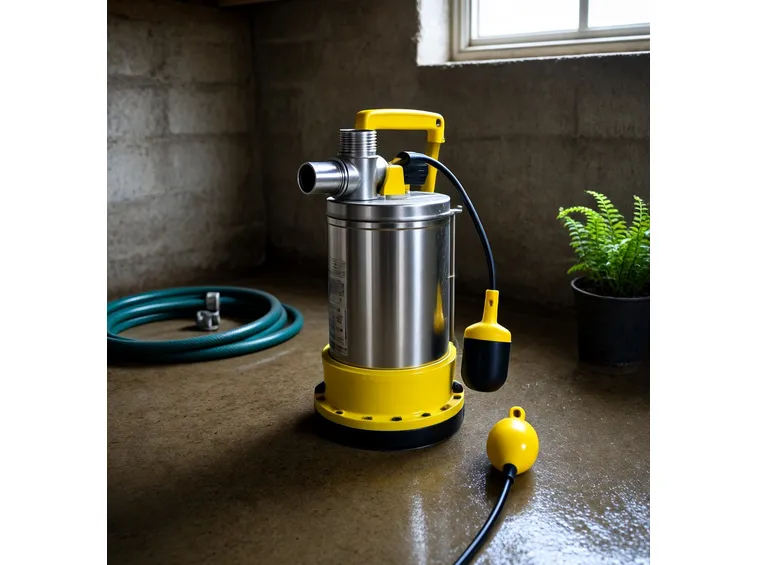 Elettropompa per il drenaggio di acque poco pulite (cantine garage ecc)
