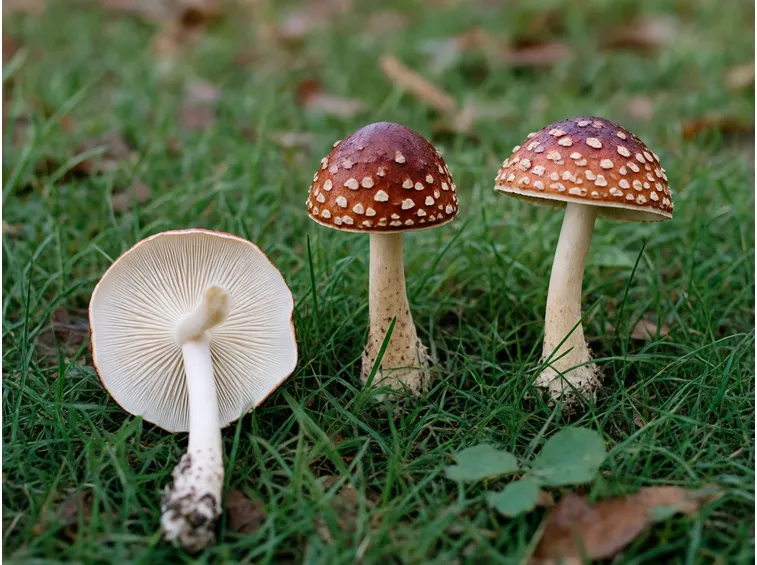 Diversi esemplari di Amanita rubescens
