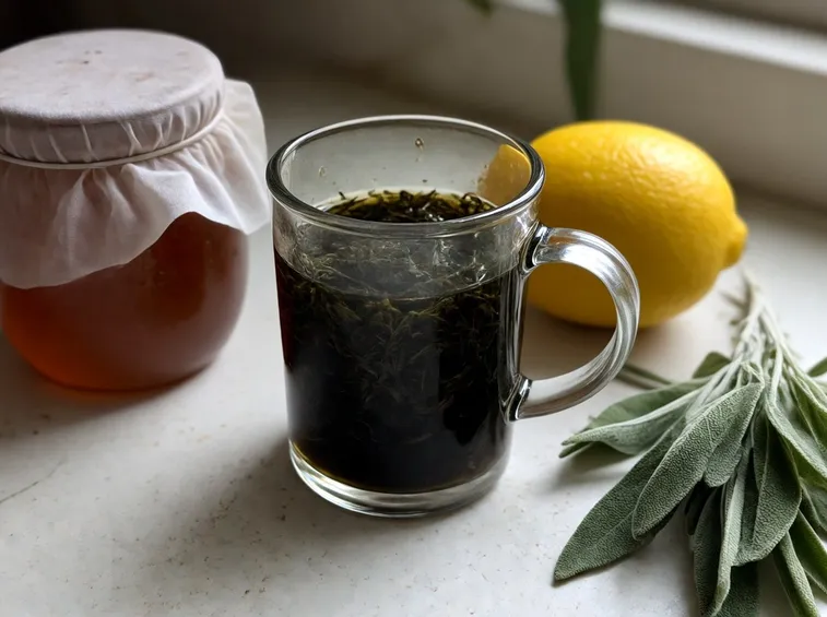 Infuso di salvia utile per curare il mal di gola