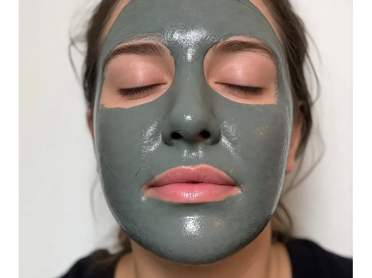 Maschera all'argilla verde ventilata