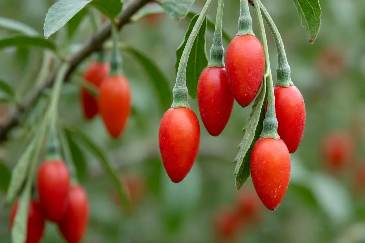 Le bacche di Goji così come si presentano in natura.