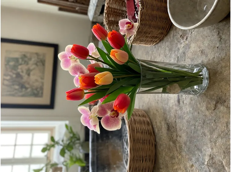 composizione fiori artificiali