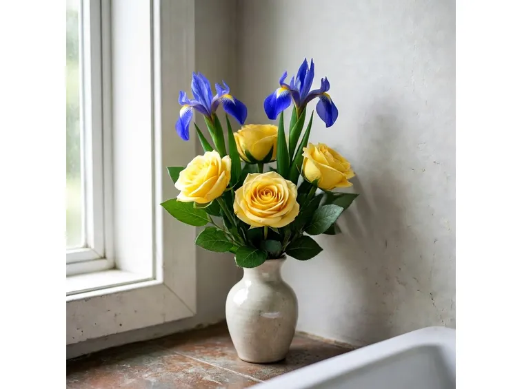 composizione fiori artificiali