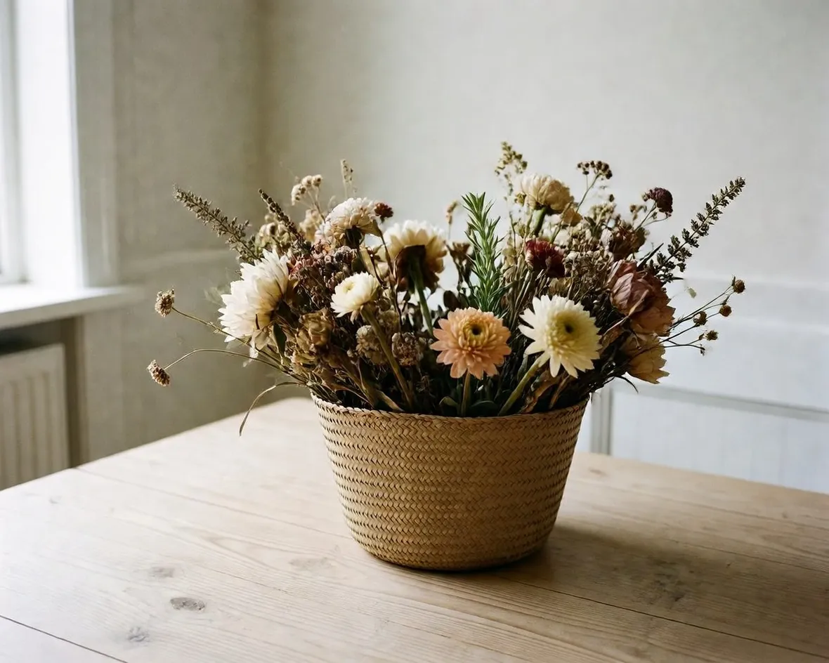 composizione fiori secchi