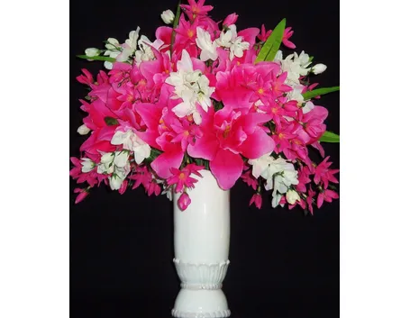 composizione floreale fiori finti