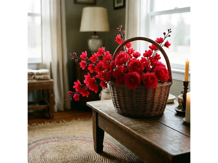composizione floreale fiori finti