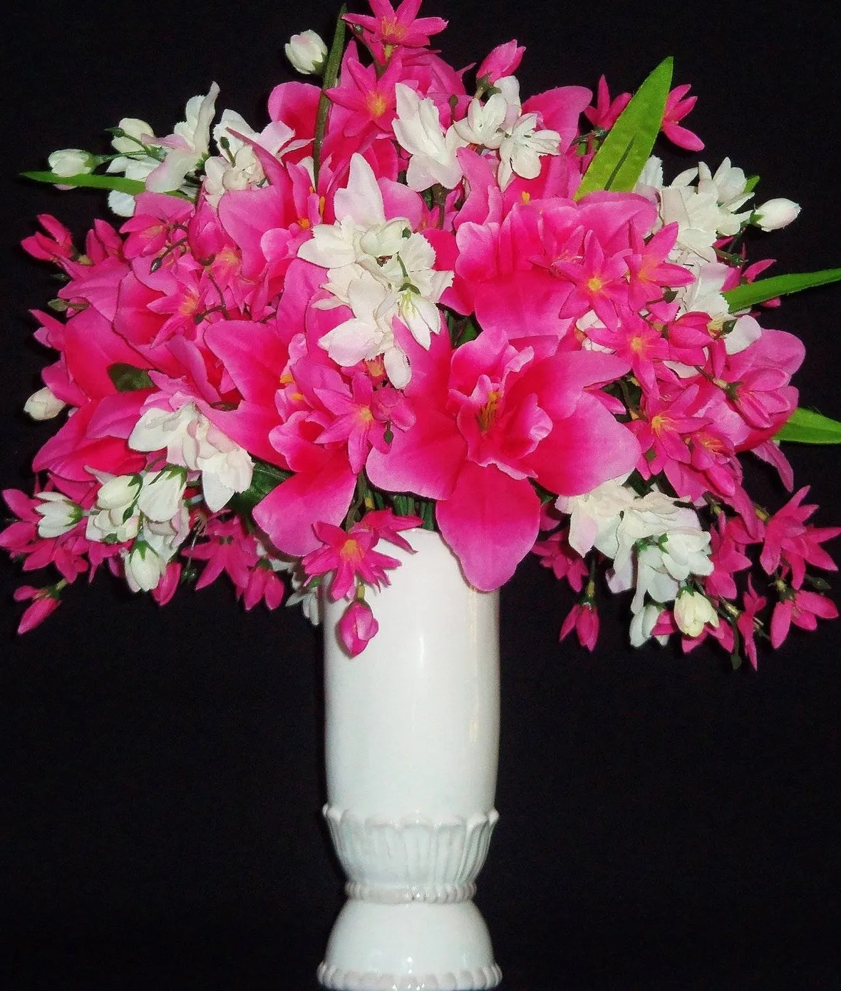 composizione floreale fiori finti