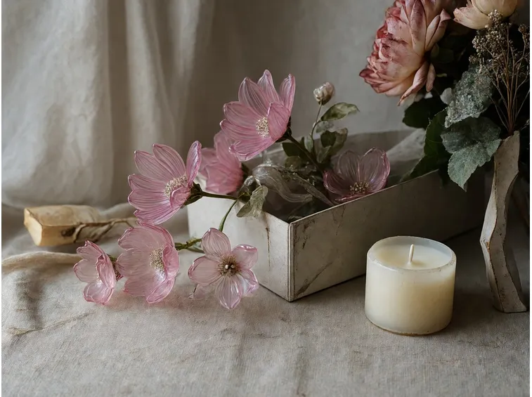 fiori di vetro per bombonienre