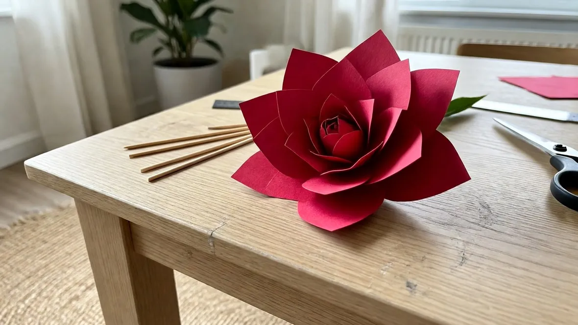creare fiori di carta