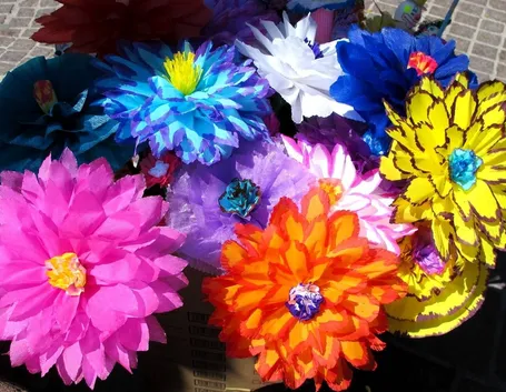 fiori cartapesta