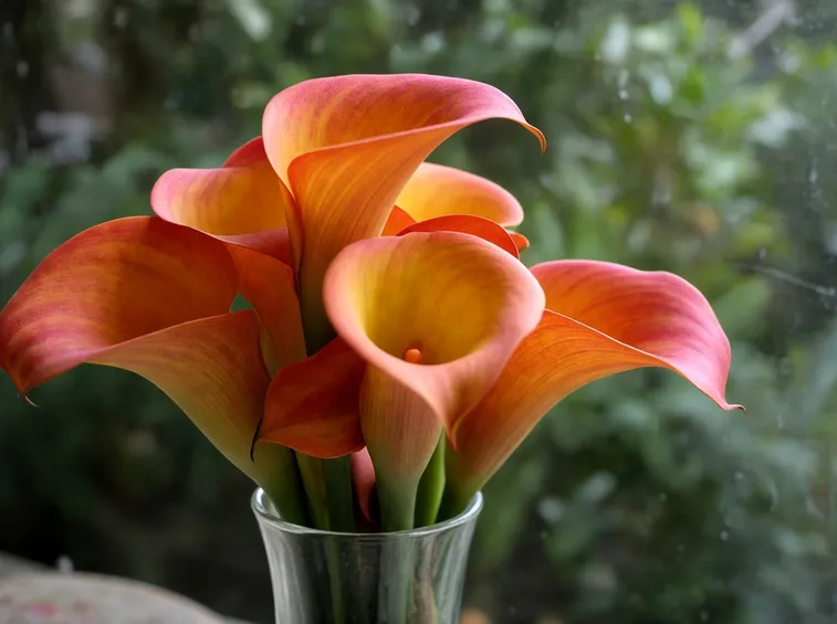 Un bouquet di calle arancioni, simbolo di passione ma anche di amicizia e fedeltà.
