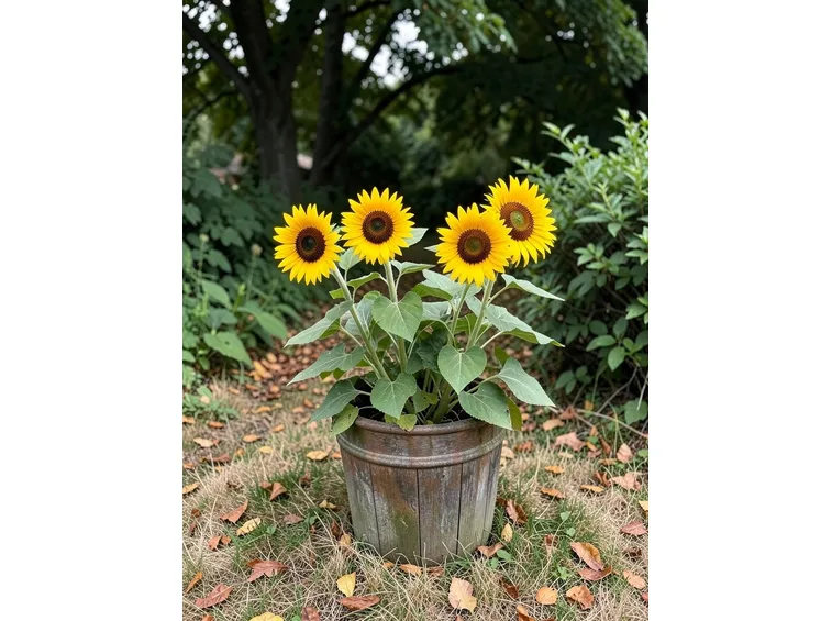 girasole in vaso