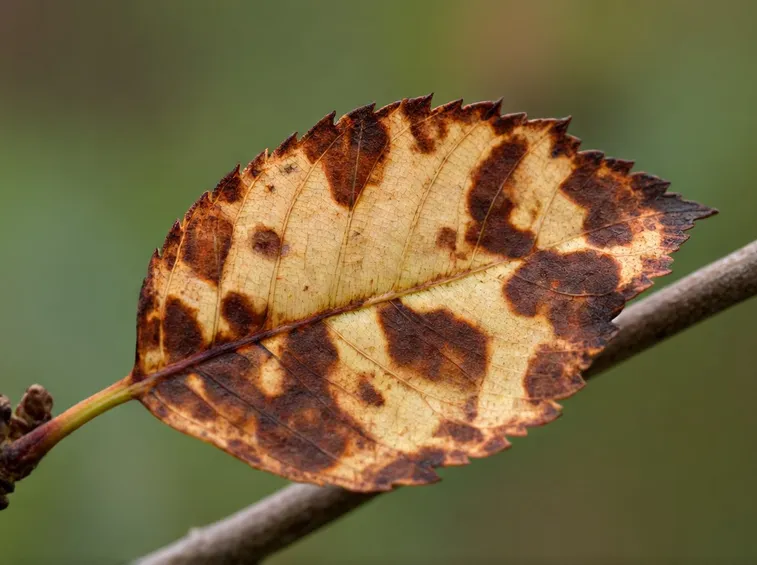 foglia ciliegio malata