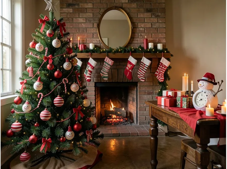 albero di natale decorato