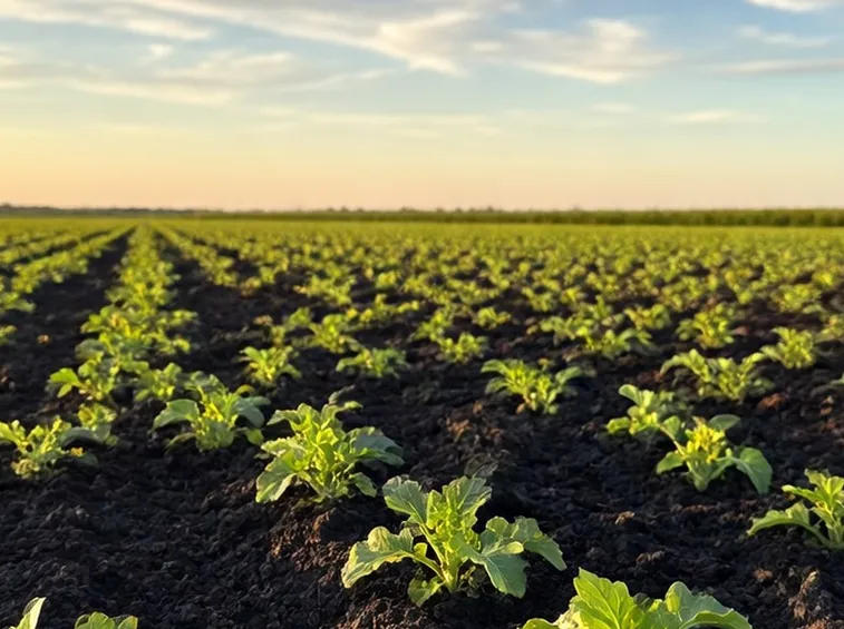 Campo agricolo fertilizzato