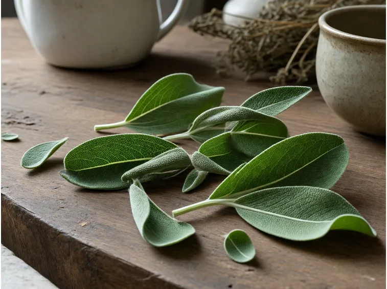 Le foglie di salvia possono essere utilizzate per preparare tisane curative di ogni genere
