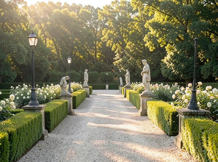 Viale di accesso al giardino del Castello di Torcrescenza