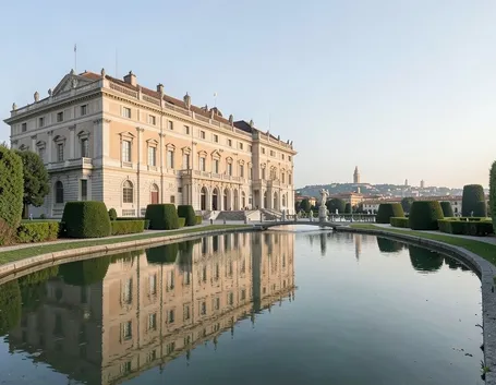 Vista di Palazzo Pitti dal giardino di Boboli
