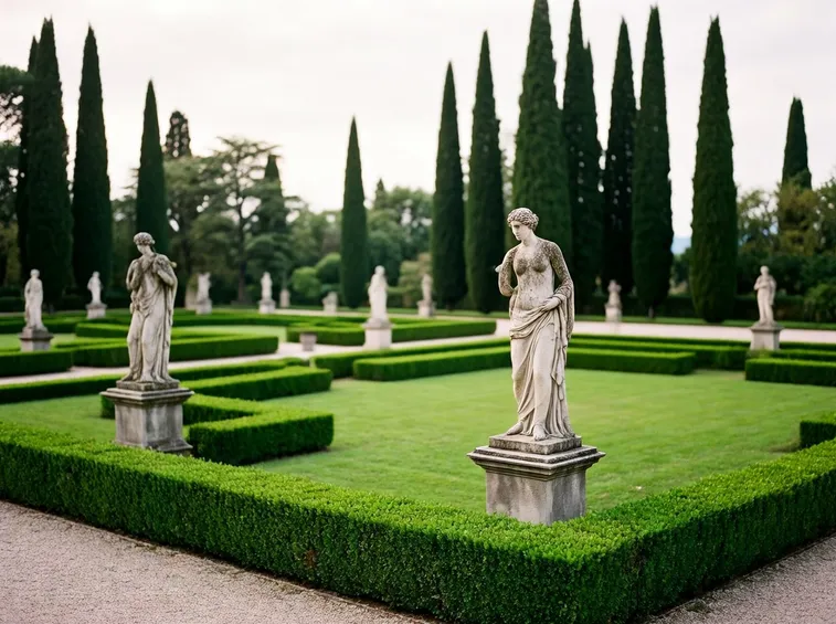 Giardino Giusti, le statue allegoriche