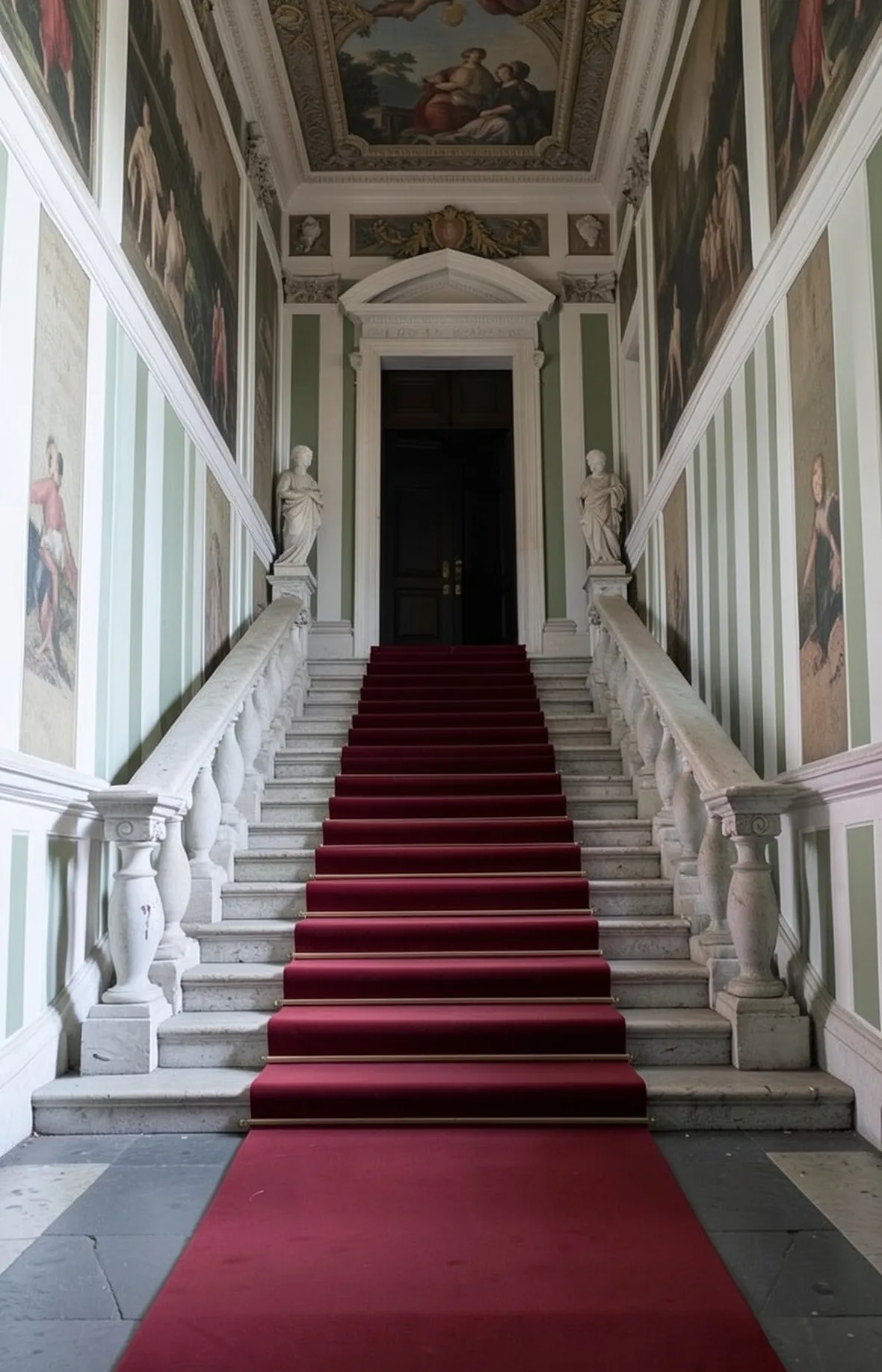 La scala d’ingresso di Palazzo Patrizi