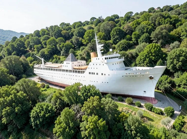 La nave Puglia, una delle attrazioni principali del Vittoriale