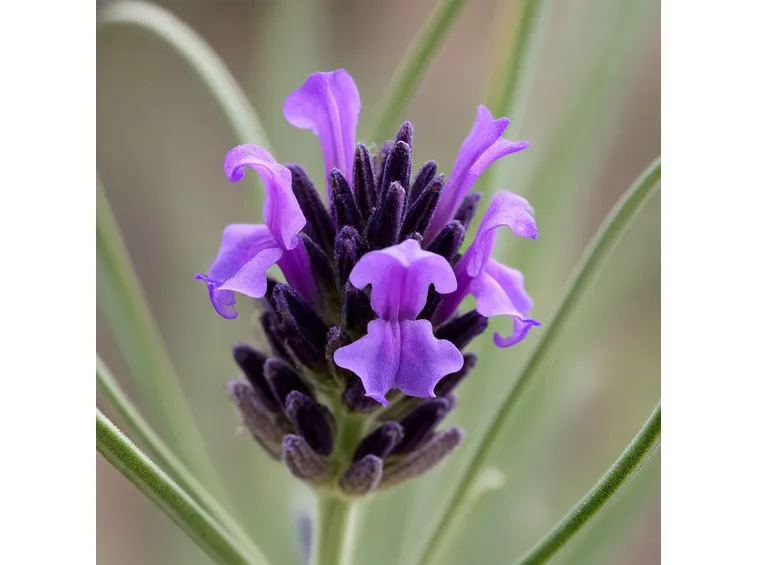 Dettaglio petali Lavanda stoechas.