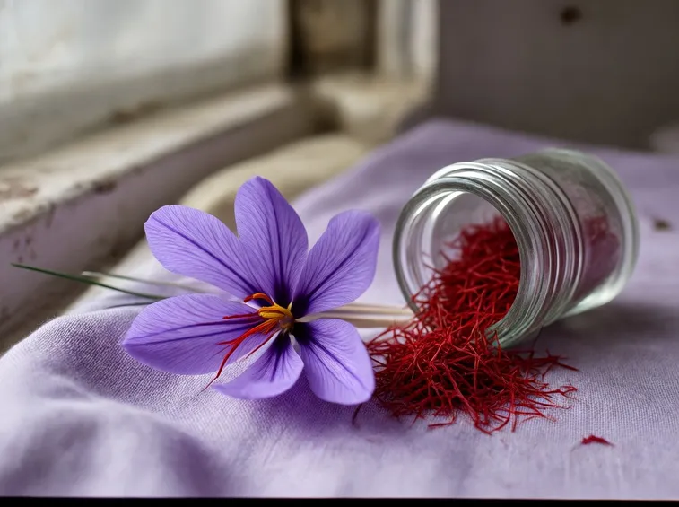 Lo zafferano in fiore e in boccetta