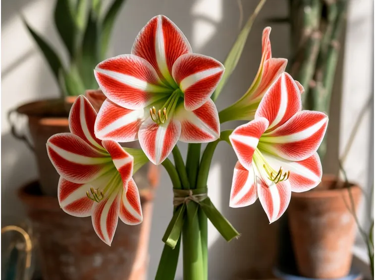 Vasi di amaryllis.