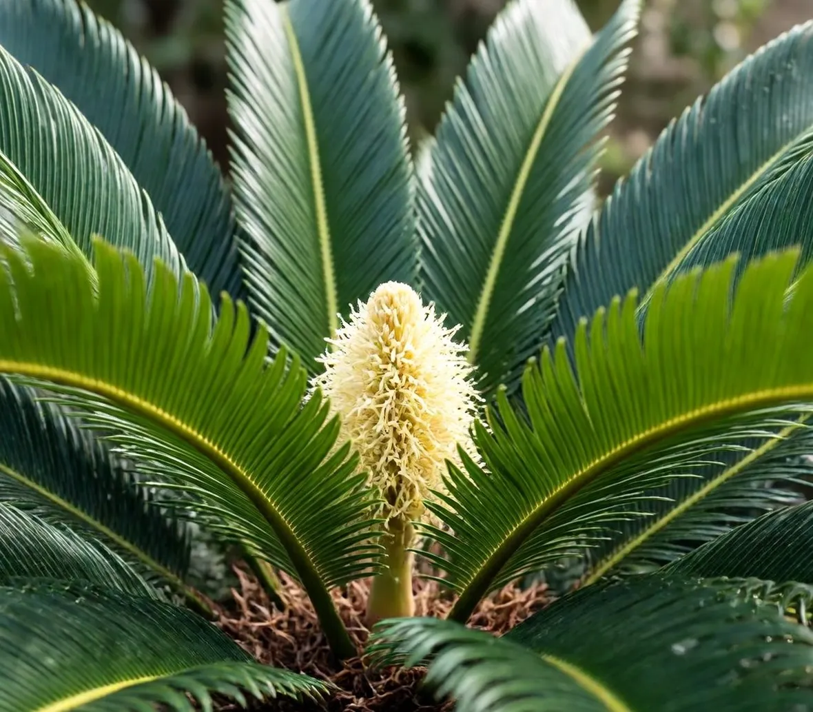 cycas in fiore