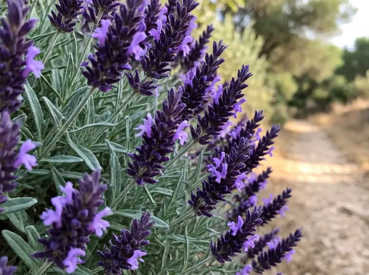 Cespuglio di lavanda angustifolia.
