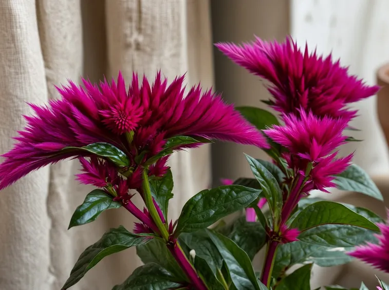 Fiori pianta celosia plumosa