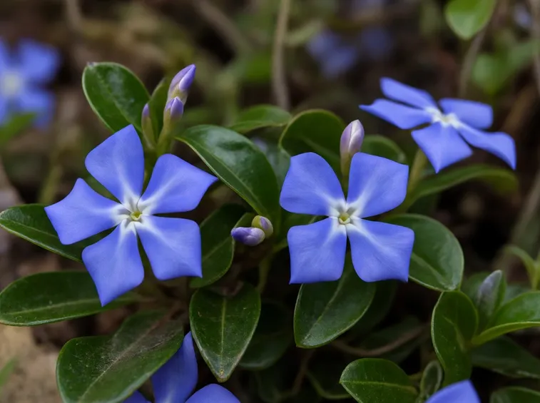 Fiori di Vinca minor dal colore classico