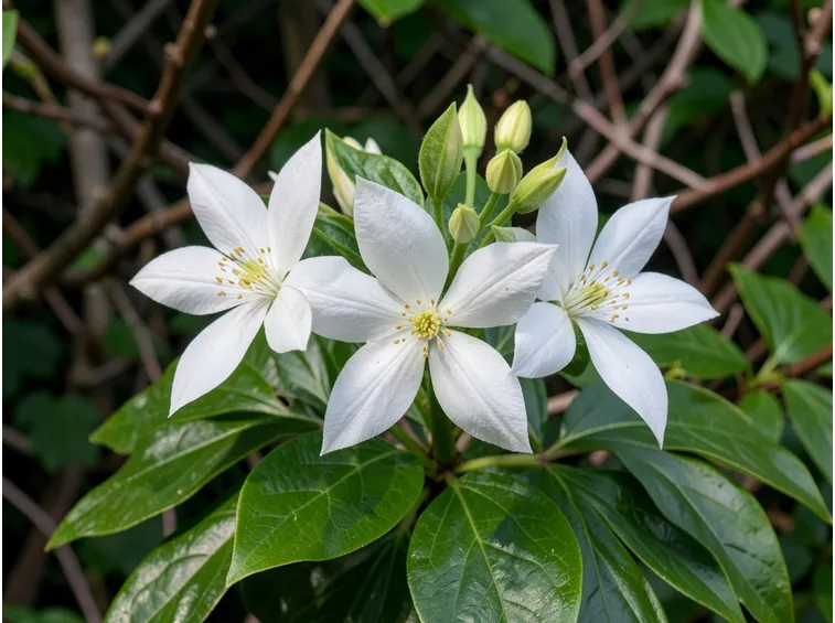 Pianta clematis sempreverde
